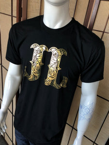 Unisex Black T shirt w/ Gold Bling Bling JL